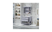 Slickblue Bathroom Vanity with Medicine Cabinet for Convenient Storage and Organization