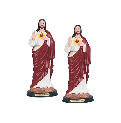 Fc Design "2-pc Set" 12"H Sacred Heart of Jesus Statue Holy Figurine Statue Ornament Home Room Office Decor and Perfect Ideas for Housewarming, Holida