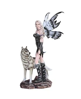 Fc Design "2-pc Set" 10.75"H Indian Fairy with Snow Wolf Figurine Statue Ornament Home Room Office Decor and Perfect Ideas for Housewarming, Holidays