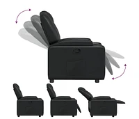 Recliner Chair Black Faux Leather