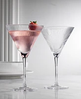 Godinger Sullivan Street Fluted Martini Glasses, Set of 4