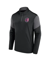 Fanatics Men's Black St. Louis City Sc Logo Quarter-Zip Top