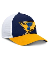 Fanatics Men's Blue/Gold St. Louis Blues Authentic Pro A-Frame Rink Adjustable Hat