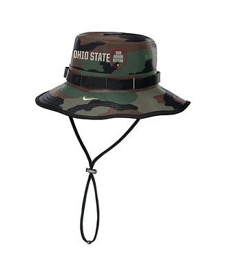 Nike Men's Camo Ohio State Buckeyes 2024 Military Appreciation Apex Bucket Hat