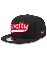 New Era Men's Black Portland Trail Blazers 2024/25 City Edition 9FIFTY Snapback Hat