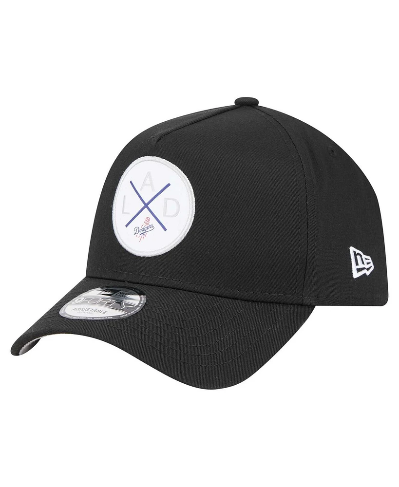 New Era Men's Black Los Angeles Dodgers 9FORTY A-Frame Adjustable Hat