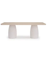 Lunare 5-Pc. Dining Set (Rectangular Table & 4 Curved Chairs)