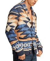 Lucky Brand Men's Southwestern Printed Cardigan Sweater