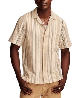 Lucky Brand Men's Camp Collar Stripe Shirt