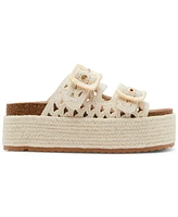 Madden Girl Bali Crochet Double-Strap Flatform Footbed Sandals