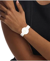 Calvin Klein Women's Ck Pure White Ceramic Watch Bracelet, 44mm