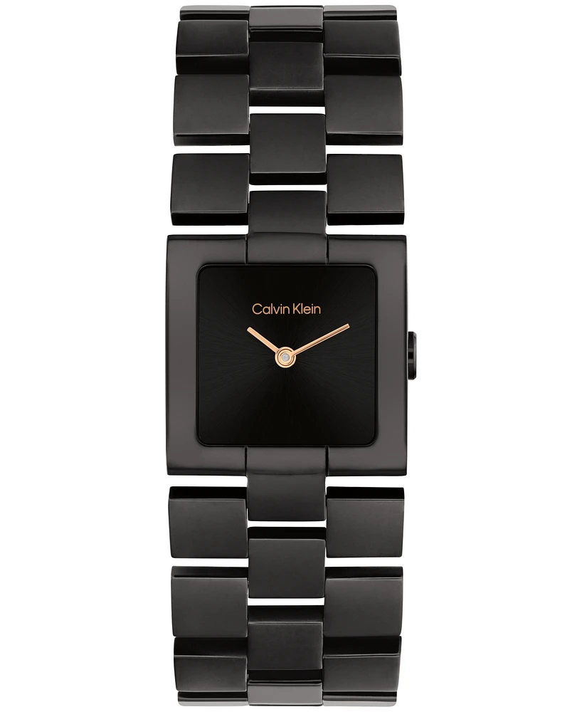 Calvin Klein Women's Ck Meridian Black Ionic Plated Stainless Steel Bracelet Watch, 22mm