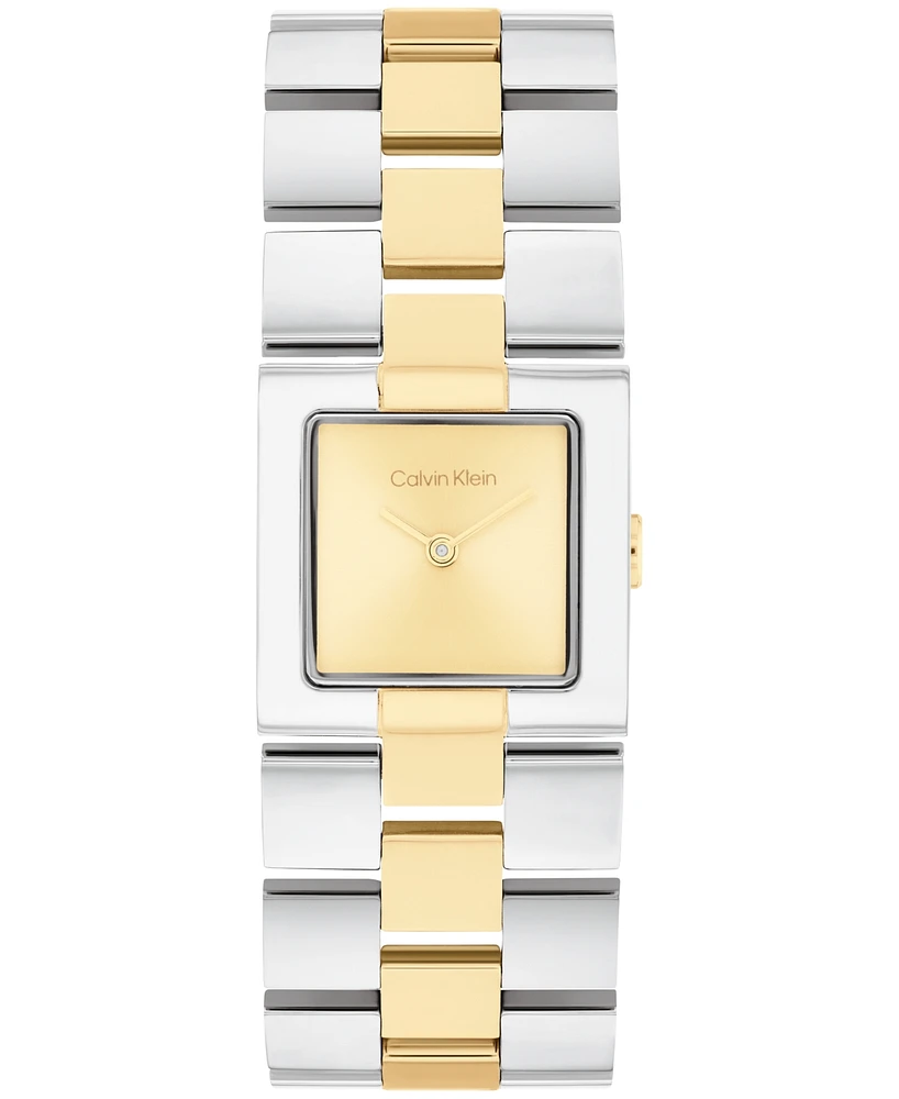 Calvin Klein Women's Ck Meridian Two-Tone Stainless Steel Bracelet Watch, 22mm