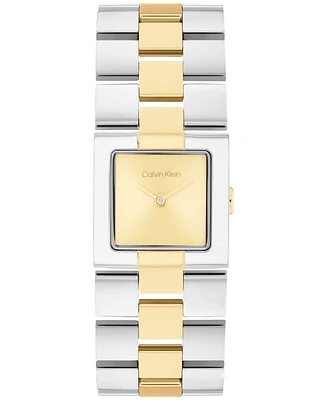 Calvin Klein Women's Ck Meridian Two-Tone Stainless Steel Bracelet Watch, 22mm