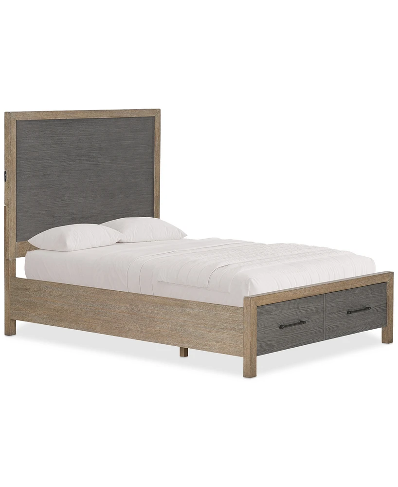 Portmore King Panel Storage Bed (with soft close drawers), Created for Macy's