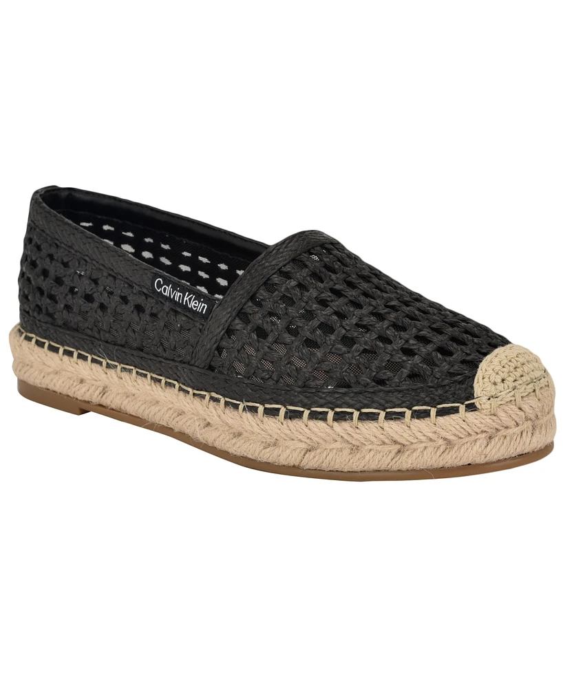 Calvin Klein Women's Presley Woven Slip-On Espadrilles Flat