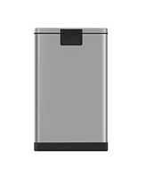 Mega Casa 10.6 Gal./40 Liter Stainless Steel Rectangular Step-on Trash Can for Kitchen