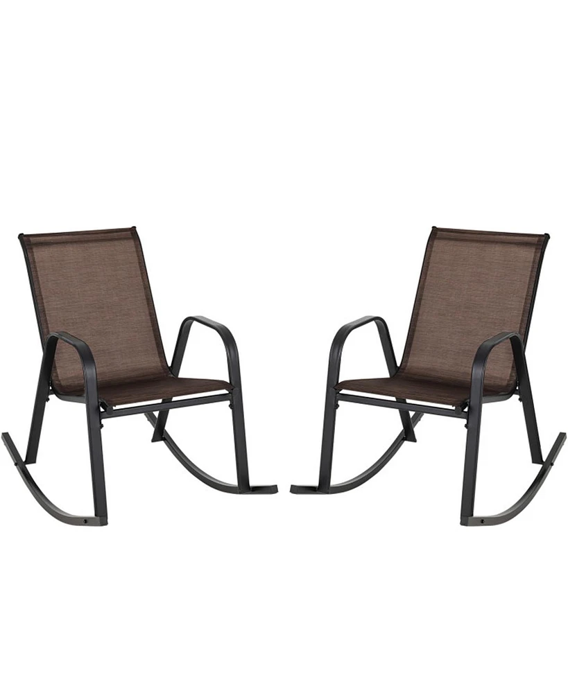 Slickblue Stylish Patio Rocking Chair for Comfortable Outdoor Relaxation