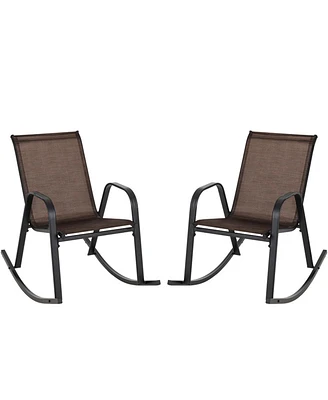Slickblue Stylish Patio Rocking Chair for Comfortable Outdoor Relaxation
