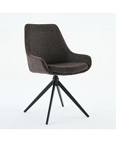 Dyhome Swivel Dining Chairs, Mid Century Modern Room Chairs with Metal Frame