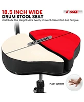 5 Core Drum Throne Padded Guitar Stool Backrest Drummer Seat for Adults & Kids