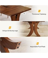 Tribesigns 63-Inch Dining Table for 4-6, Rectangle Wood Kitchen Table with X-Shaped Legs, Modern Dinner Table Kitchen & Dining Room Table, Walnut Brow