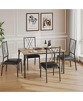 gaomon Dining Table Set for 4, Modern Kitchen Table and Chairs Set of 4,Designed to Comfortably Accommodate 4 to 6 People