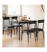 gaomon Kitchen Table and Chairs Dining Table and Chairs for 4 Persons Rectangular Dining Table with 4 Upholstered Chairs for Living Room
