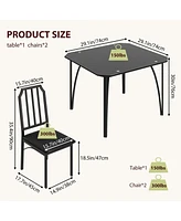 gaomon Dining Table Set for 2, Kitchen Table Chairs Set of 2 with Ultra Comfortable Pu Cushion, Dining Room Table Set for 2 Furniture with Kitchen Cha