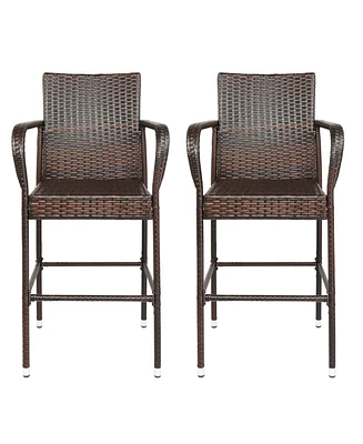 Slickblue 2-Piece High Bar Chair Set for Kitchen Island or Home Bar