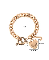 Juicy Couture Toggle Bracelet with Heart Charm