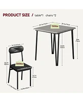 gaomon Dining Table Set of 2, Small Kitchen Table with Chairs for 2 with Upholstered Chairs, 3 Piece Dining Table Set, Compact Kitchen Table Set for S