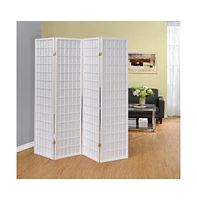 Slickblue Four-Panel Folding Screen for Stylish and Practical Room Separation