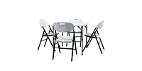 2-Piece Garden Folding Chair Set Comfortable Outdoor Chairs for Patio and
