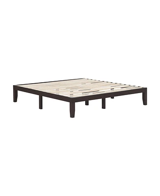 Gouun 14 Inch King Size Wood Platform Bed Frame