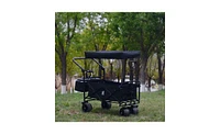 Slickblue Collapsible Heavy-Duty Folding Wagon Cart for Convenient Outdoor Transport and Storage