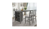 Slickblue 5-Piece Multi-Functional Counter Height Dining Set for Versatile and Stylish Spaces