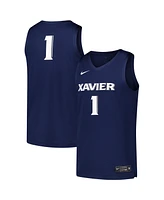 Nike Men's 1 Navy Xavier Musketeers Replica Basketball Jersey