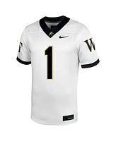 Nike Men's 1 White Wake Forest Demon Deacons Untouchable Football Jersey