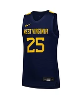 Nike Big Boys and Girls 25 Navy West Virginia Mountaineers Replica Basketball Jersey