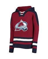 Outerstuff Big Boys and Girls Nathan MacKinnon Burgundy Colorado Avalanche Must-Have V-Neck Name Number Pullover Hoodie