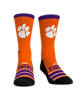 Rock 'Em Men's and Women's Clemson Tigers Gametime Stripe Crew Socks