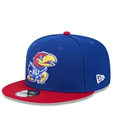 New Era Men's Royal, Red Kansas Jayhawks Two-Tone 9FIFTY Snapback Hat