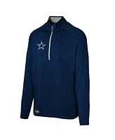 Outerstuff Men's Navy Dallas Cowboys Grind Iron Quarter-Zip Top