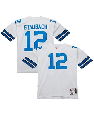 Mitchell & Ness Men's Roger Staubach White Dallas Cowboys 1975 Authentic Throwback Retired Player Jersey