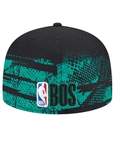 New Era Men's Black/Kelly Green Boston Celtics Tip-Off 59FIFTY Fitted Hat