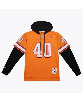 Mitchell & Ness Men's Mike Alstott Orange Tampa Bay Buccaneers Player Name Number Hoodie Legacy Jersey