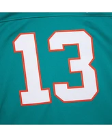 Mitchell & Ness Men's Dan Marino Aqua Miami Dolphins Player Name Number Hoodie Legacy Jersey