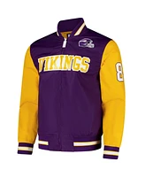 Mitchell & Ness Men's Randy Moss Purple Minnesota Vikings Retired Player Satin Full-Zip Jacket