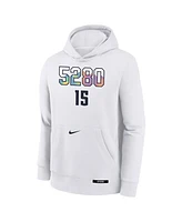 Nike Big Boys and Girls Nikola Jokic White Denver Nuggets 2024/25 City Edition Name Number Pullover Hoodie